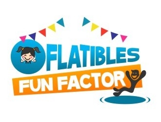 OFLATIBLES FUN FACTORY logo design by w4hyu