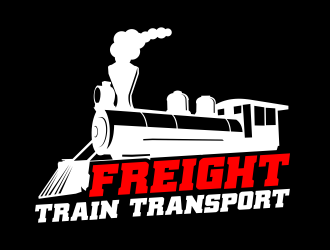 FREIGHT TRAIN TRANSPORT  logo design by beejo