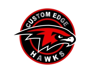 Custom Edge Hawks logo design by ManishKoli