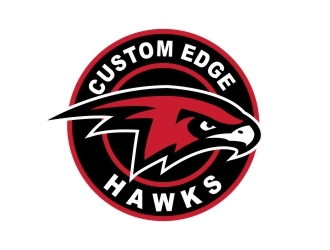 Custom Edge Hawks logo design by ManishKoli