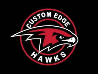 Custom Edge Hawks logo design by ManishKoli