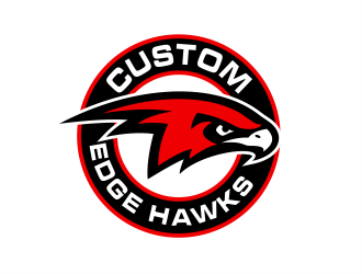 Custom Edge Hawks logo design by evdesign
