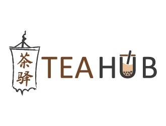 Tea Hub 茶驿 logo design by MonkDesign