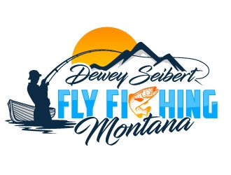 Dewey Seibert Fly Fishing Montana logo design by daywalker