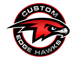 Custom Edge Hawks logo design by Benok
