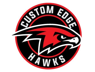Custom Edge Hawks logo design by Conception