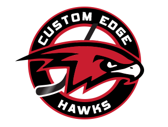 Custom Edge Hawks logo design by BeDesign