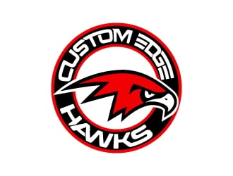 Custom Edge Hawks logo design by sakarep