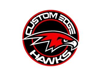 Custom Edge Hawks logo design by sakarep