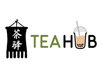 Tea Hub 茶驿 logo design by MonkDesign