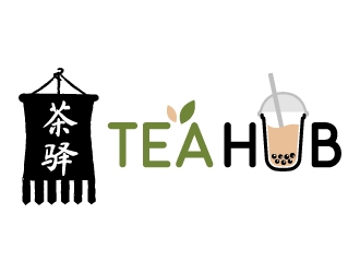 Tea Hub 茶驿 logo design by MonkDesign