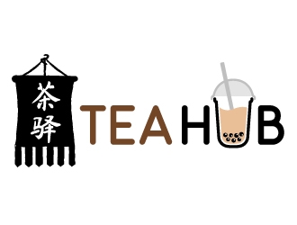 Tea Hub 茶驿 logo design by MonkDesign