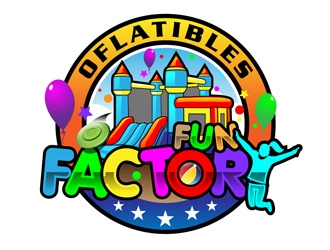 OFLATIBLES FUN FACTORY logo design by DreamLogoDesign