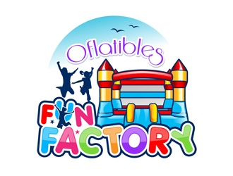 OFLATIBLES FUN FACTORY logo design by DreamLogoDesign