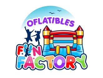 OFLATIBLES FUN FACTORY logo design by DreamLogoDesign