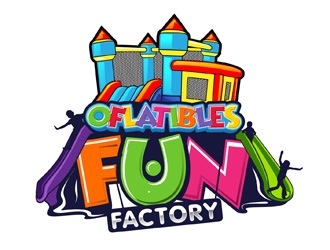 OFLATIBLES FUN FACTORY logo design by DreamLogoDesign