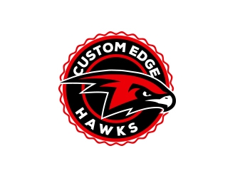 Custom Edge Hawks logo design by zubi