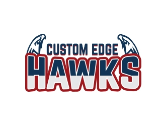 Custom Edge Hawks logo design by zubi