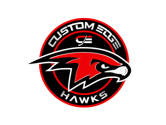 Custom Edge Hawks logo design by kimora