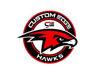 Custom Edge Hawks logo design by kimora