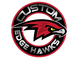 Custom Edge Hawks logo design by MUSANG