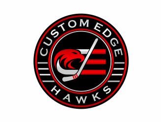 Custom Edge Hawks logo design by mutafailan