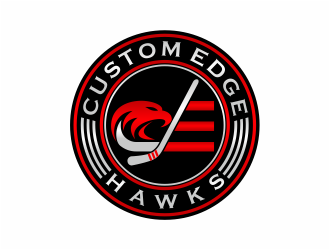 Custom Edge Hawks logo design by mutafailan