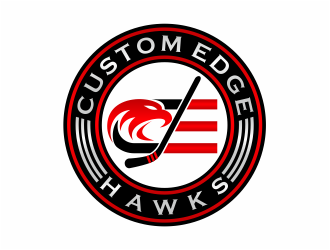 Custom Edge Hawks logo design by mutafailan