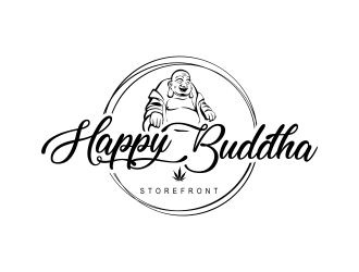 Happy Buddha Storefront Logo Design