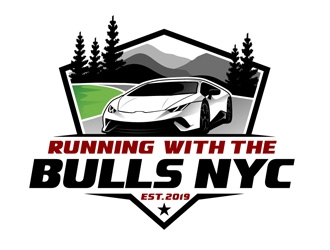 Running with the Bulls NYC  logo design by DreamLogoDesign