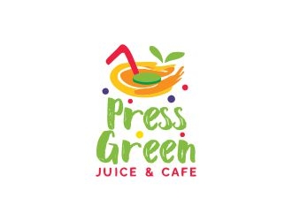 Press Green (JuiceN Cafe) logo design by mrdesign
