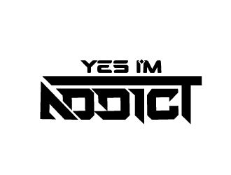 YES, IM ADDICT logo design by akupamungkas