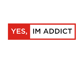 YES, IM ADDICT logo design by EkoBooM