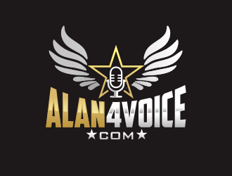 Alan4Voice.com logo design by YONK