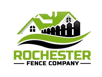 Rochester Fence Company logo design by jenyl