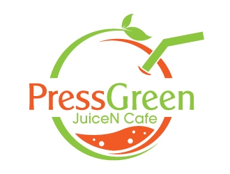 Press Green (JuiceN Cafe) logo design by jaize