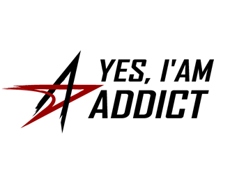 YES, IM ADDICT logo design by Coolwanz