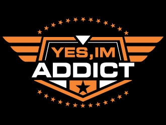 YES, IM ADDICT logo design by Suvendu