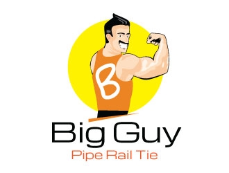 Big Guy Pipe Rail Tie  logo design by CuteCreative
