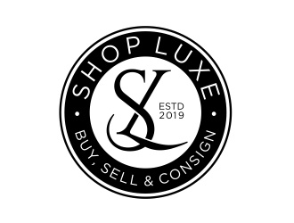 SHOP LUXE  logo design by aura