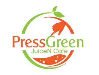 Press Green (JuiceN Cafe) logo design by jaize