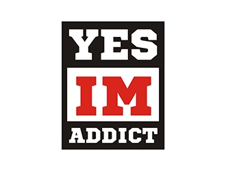 YES, IM ADDICT logo design by gitzart
