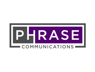 Phrase Communications logo design by Zhafir