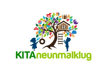 KITA neunmalklug logo design by Marianne