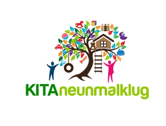KITA neunmalklug logo design by Marianne