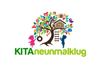 KITA neunmalklug logo design by Marianne
