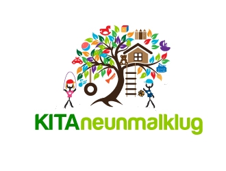 KITA neunmalklug logo design by Marianne