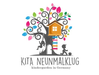 KITA neunmalklug logo design by Suvendu