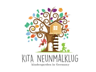 KITA neunmalklug logo design by Suvendu