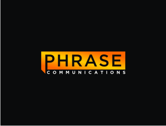 Phrase Communications logo design by bricton